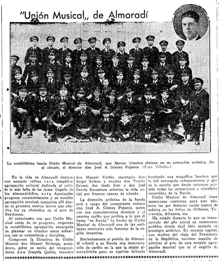 La Unión Musical de 1932 especial feria