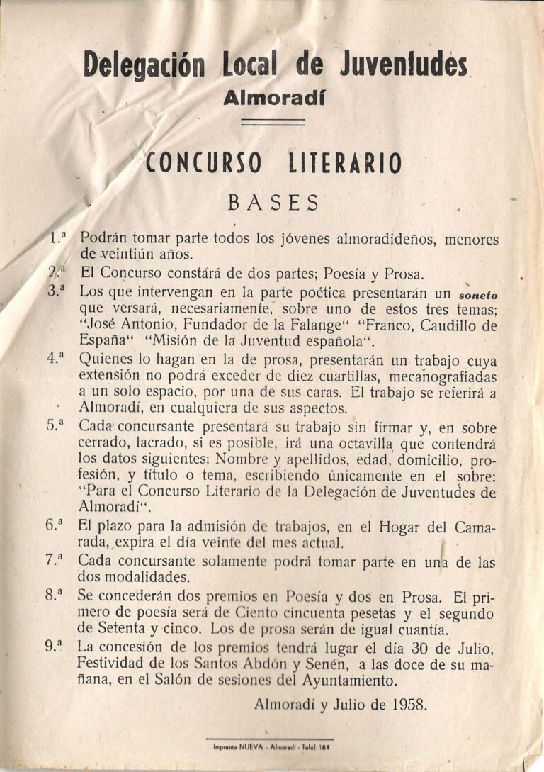 concurso literario 1958
