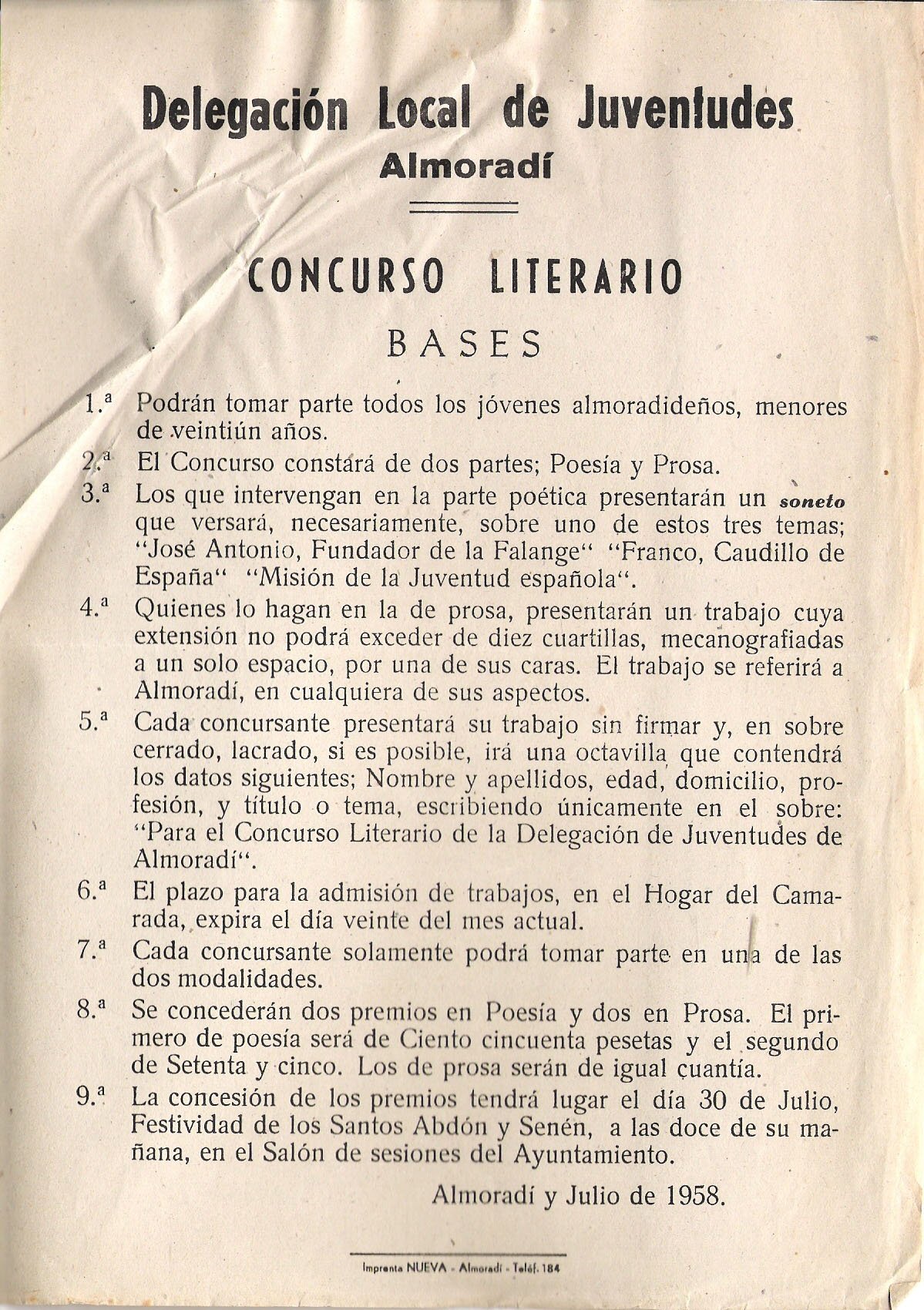concurso literario 1958
