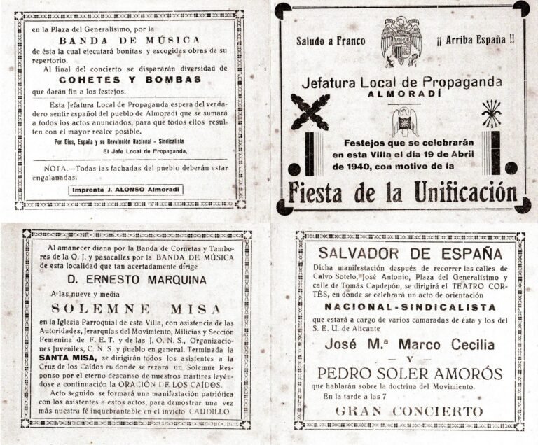 GUERRA CIVIL (Documentos y Testimonios 2) fiesta de la unificacion almoradi