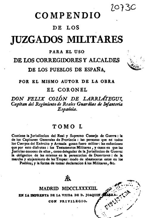compendio de los juzgados militares para 8