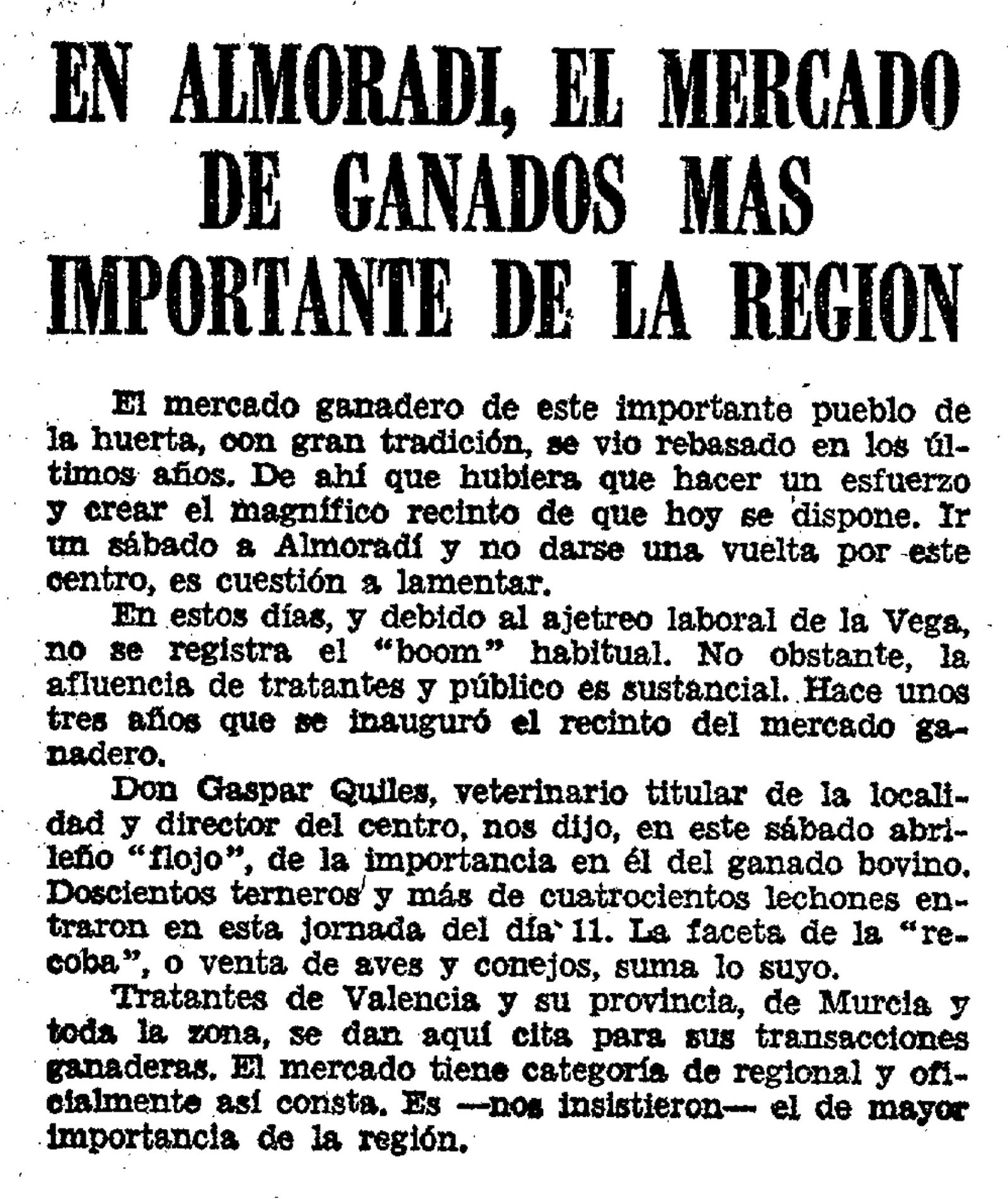 En Almoradí, el Mercado de Ganados mas importante de la región 1970041o5024