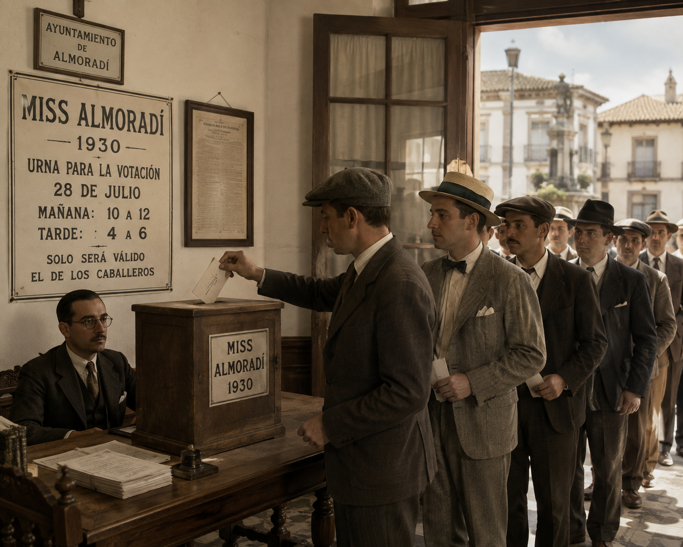 Cuando solo los hombres elegían a Miss Almoradí